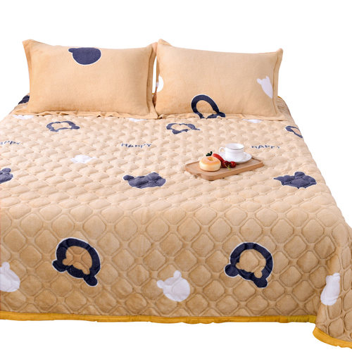 冬季加厚法兰绒毛毯加绒床单单件盖毯办公室午睡单人珊瑚绒毯子 - 图3