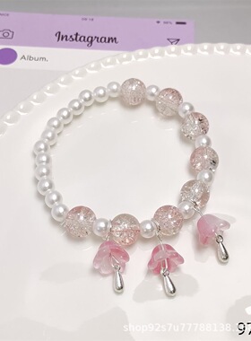 2025爆款仙气飘飘紫水晶手链女款小众设计感ins吊坠气质精致手串