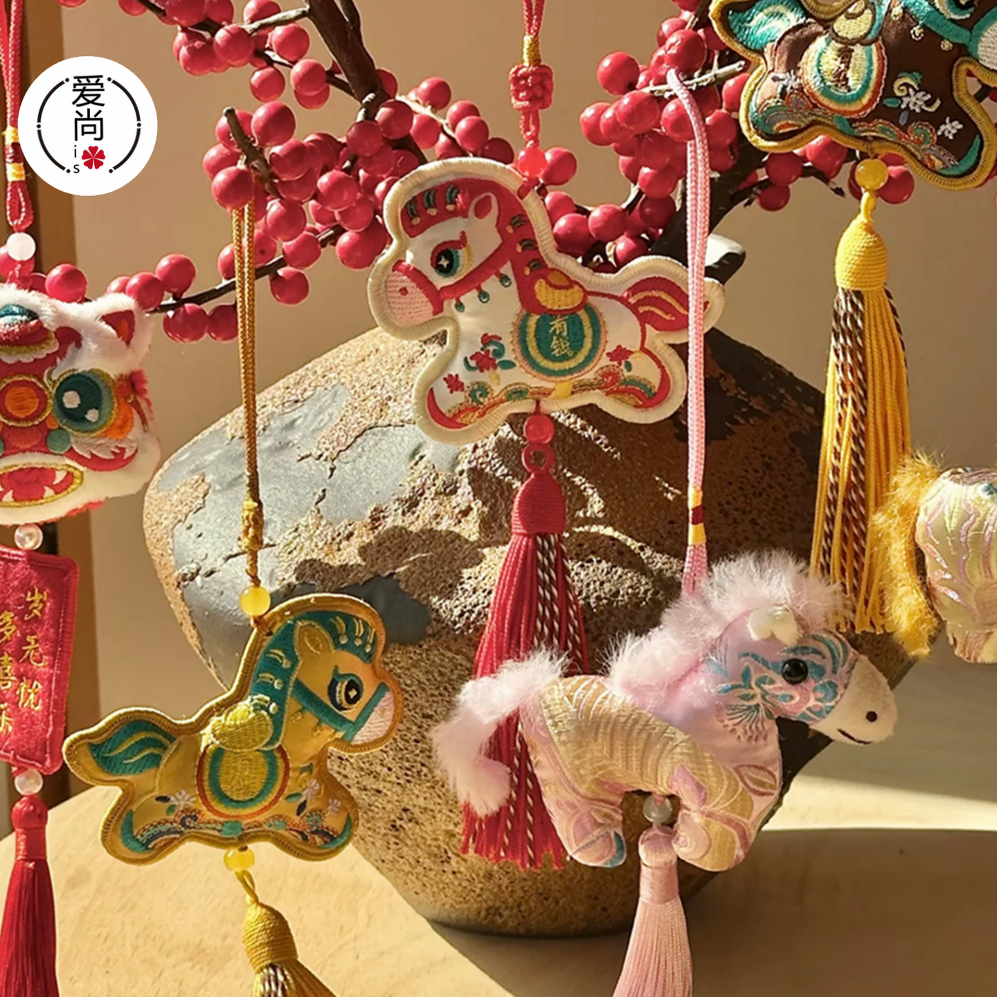 2026新年香包刺绣福马挂饰门挂车挂福桶装饰福包绿植盆栽配饰配件,淘宝优惠券,粉丝福利购,淘宝优惠卷