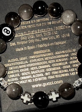 原创银曜黑8男女手串潮