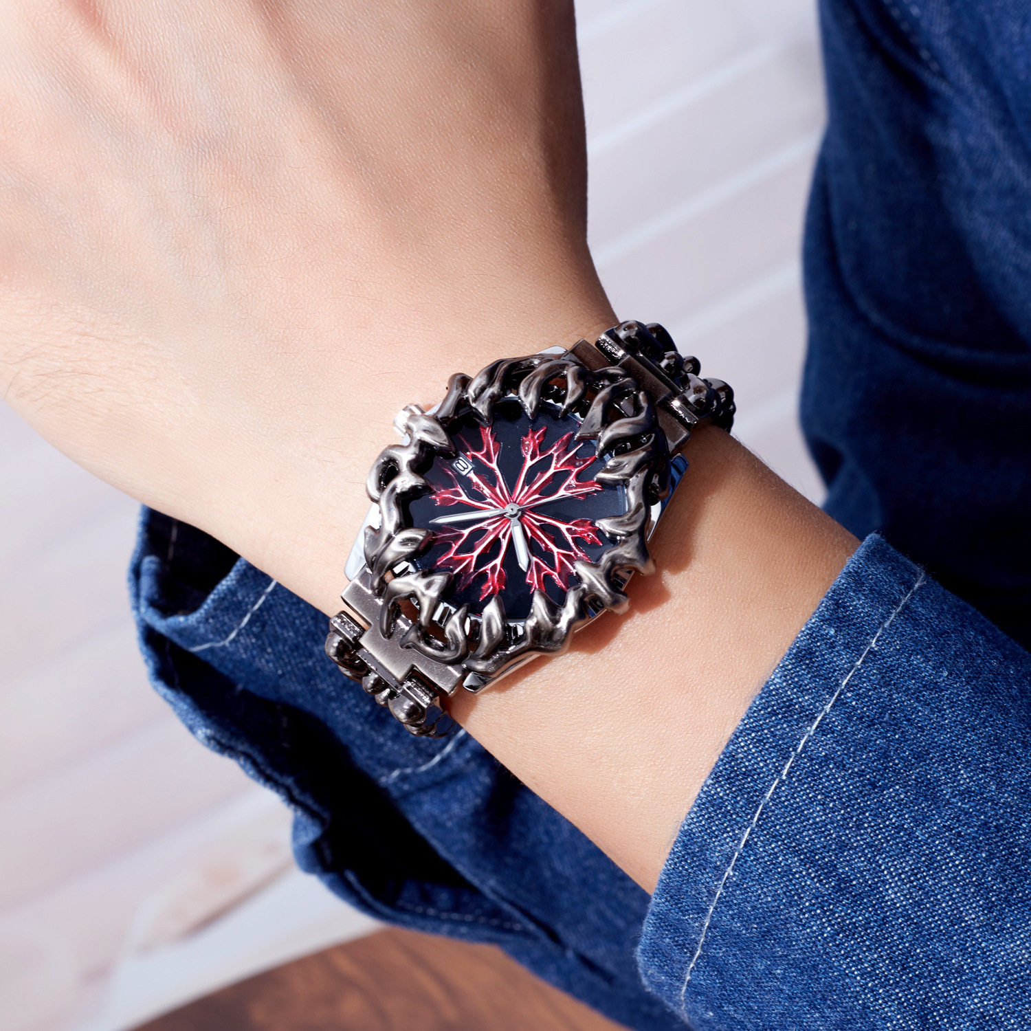 千禧年原创y2k异形蛛网alabaster欧美风高级感男女款嘻哈防水腕表,淘宝优惠券,粉丝福利购,淘宝优惠卷