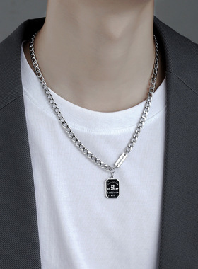 潮流好运铭牌项链男女嘻哈配饰