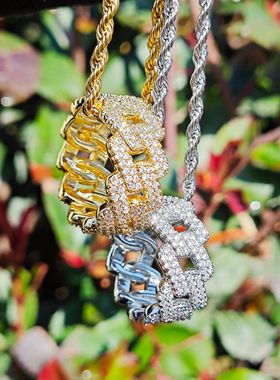 爆款欧美时尚潮流古巴戒指