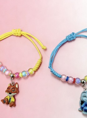 朱迪兔子疯狂动物城手链女童甜美儿童可爱纯手工手绳礼物配饰卡通