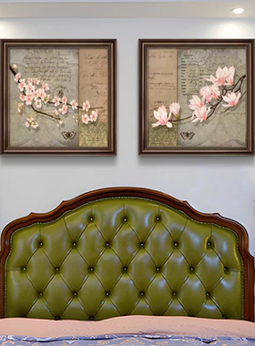 美式卧室床头装饰画大芬村油画客厅挂画轻奢高级感餐厅壁画复古