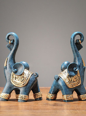 创意大象摆件家居装饰品办公室客厅电视柜酒柜摆设开业乔迁礼