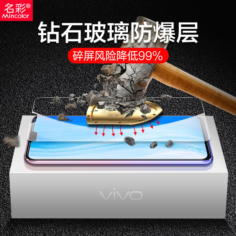 vivos12钢化膜s9手机s7防窥膜s15e/vivo全屏s10pro抗蓝光vivos9/s9e覆盖s7e/s7t防窥vovis防摔vivis防偷窥s12 - 图3