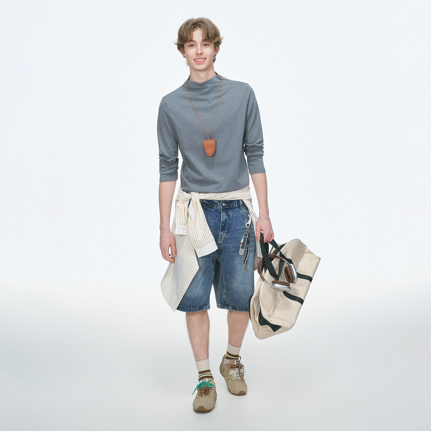 Dream made 美式半高领长袖T恤男冬季修身保暖男生内搭打底衫上衣,淘宝优惠券,粉丝福利购,淘宝优惠卷