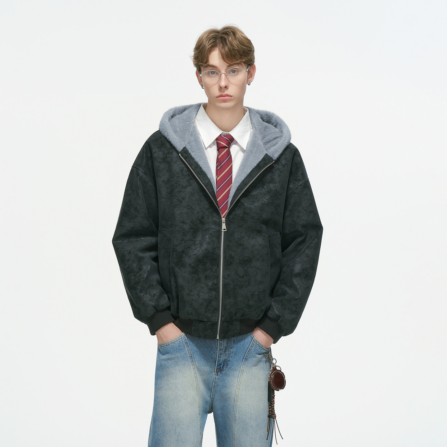 Dream made毛领座山雕外套男冬季加厚荔枝皮男生冬装棉服情侣棉袄,淘宝优惠券,粉丝福利购,淘宝优惠卷