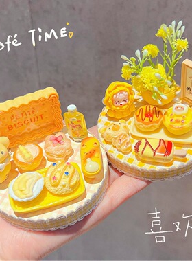 卡通食玩8cm摆件DIY手工材料包创意蛋糕装饰儿童玩具磁铁可以移动