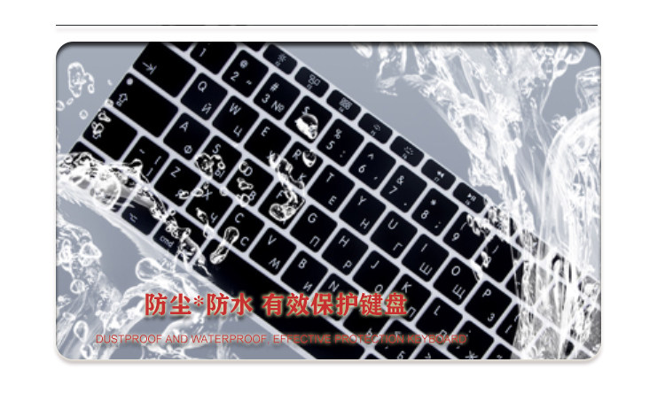 适用苹果Macbook12/air13/pro/13.3/14/15/16欧版俄语键盘膜俄文