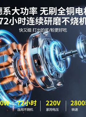 玉米粉碎机干湿两用黄豆磨浆机家用220v小型五谷杂粮磨面机养殖用