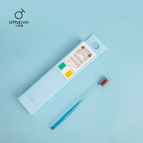 小巨蛋新款牙刷情侣细毛软毛小刷头清洁护龈粉色蓝色热卖包邮 - 图1