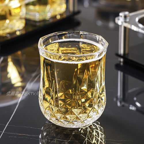 钢化玻璃KTV啤酒杯套装定制logo防摔酒吧个性专八角家用水杯创意 - 图2