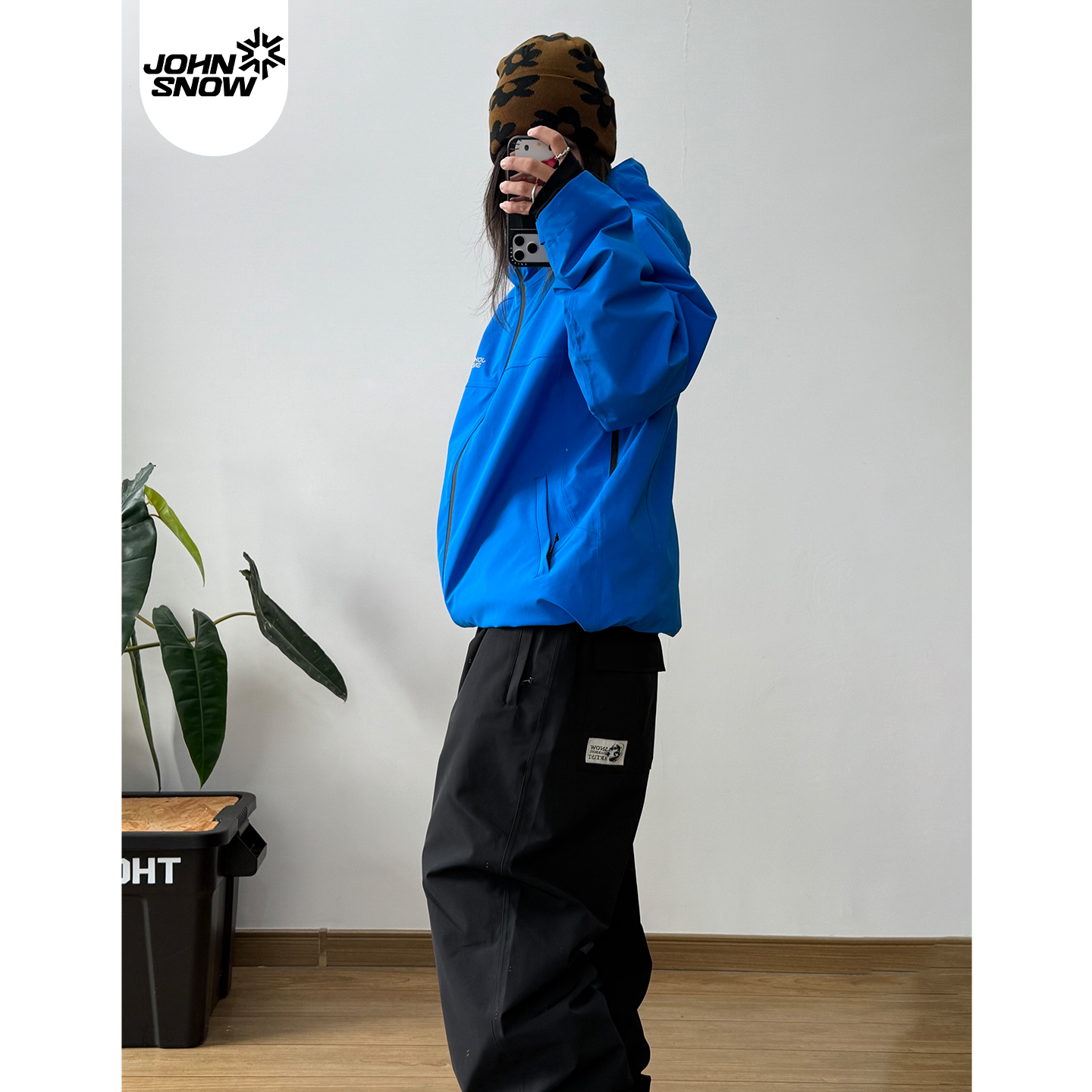 John snow滑雪服女款套装男单板3L全压胶防水防风25新款蓝色雪服 - 图1