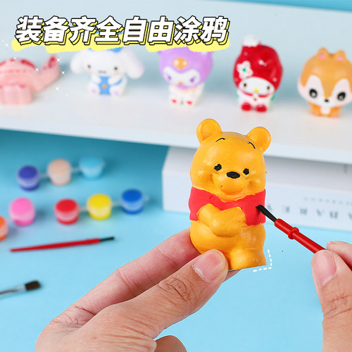 儿童DIY石膏娃娃手工涂鸦画画绘画玩具幼儿园全班小礼品开学礼物 - 图2