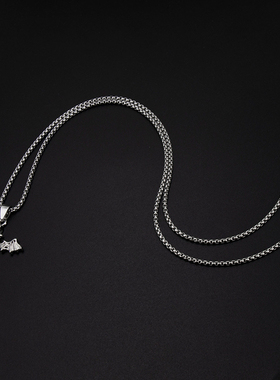 天使之翼项链男潮酷百搭十字架