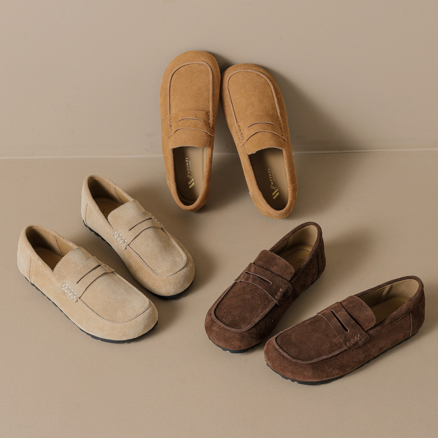 真皮~全包超火勃肯鞋女秋冬一脚蹬平底单鞋老钱风乐福鞋大码女鞋,淘宝优惠券,粉丝福利购,淘宝优惠卷