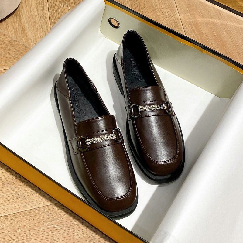 小皮鞋女英伦复古配裙子平底秋季百搭乐福鞋jk单鞋大码女鞋41到43,淘宝优惠券,粉丝福利购,淘宝优惠卷