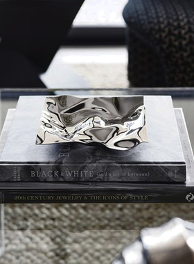 大理石面部摆件轻奢样板间书柜