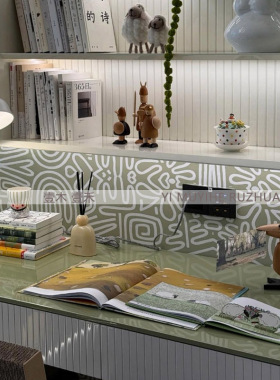 样板间儿童房书房书柜软装摆件