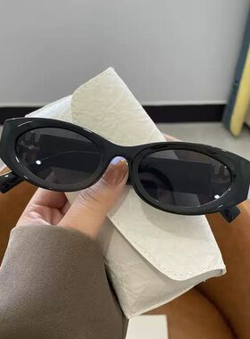 欧美复古猫眼太阳镜女玳瑁色2024新款墨镜韩版方圆脸显瘦防晒拍照