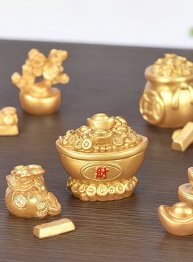 金币蛋糕装饰财宝堆聚宝盆