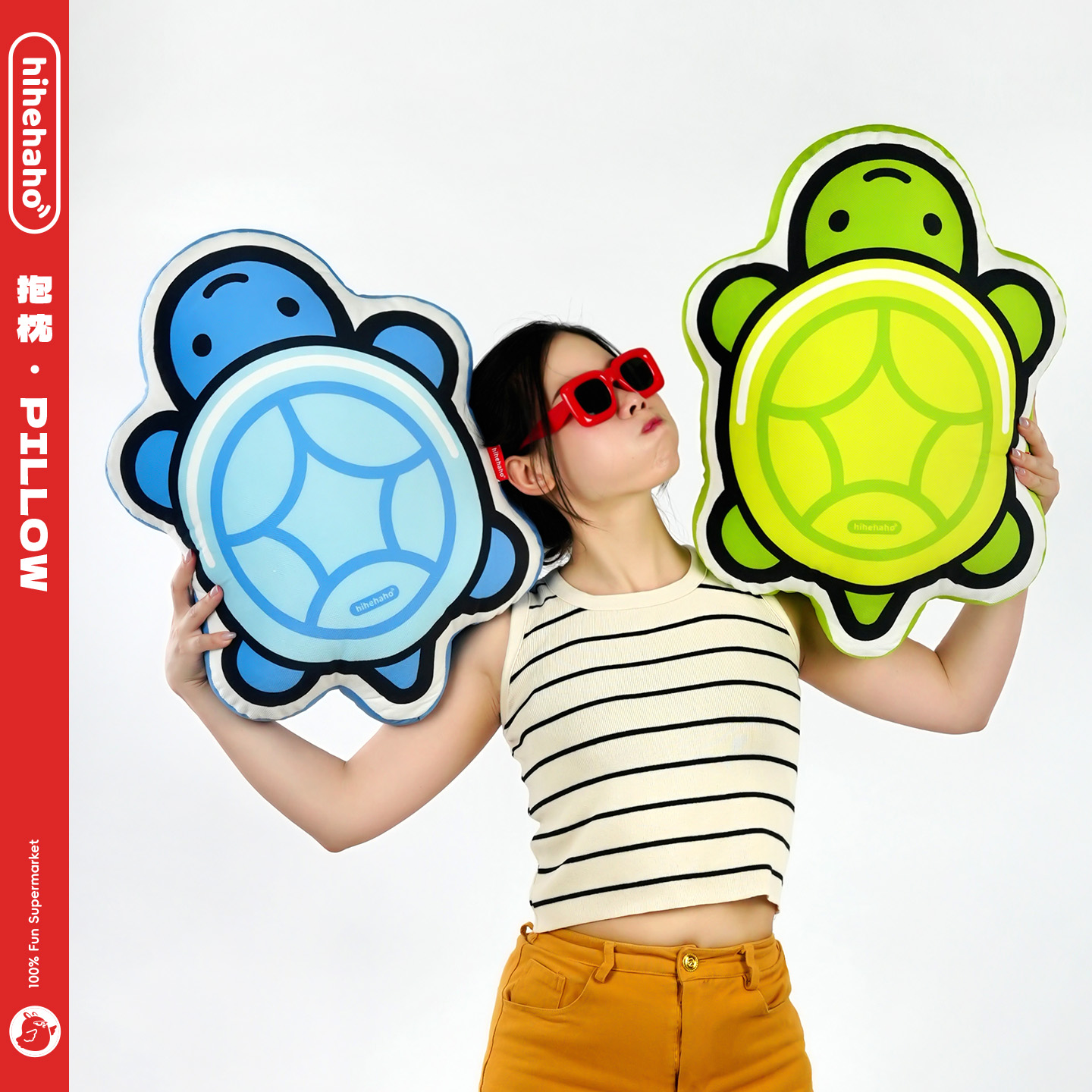 办公室靠枕玩偶金钱龟抱枕沙发客厅靠垫久坐护腰床头夹腿睡觉专用 - 图2