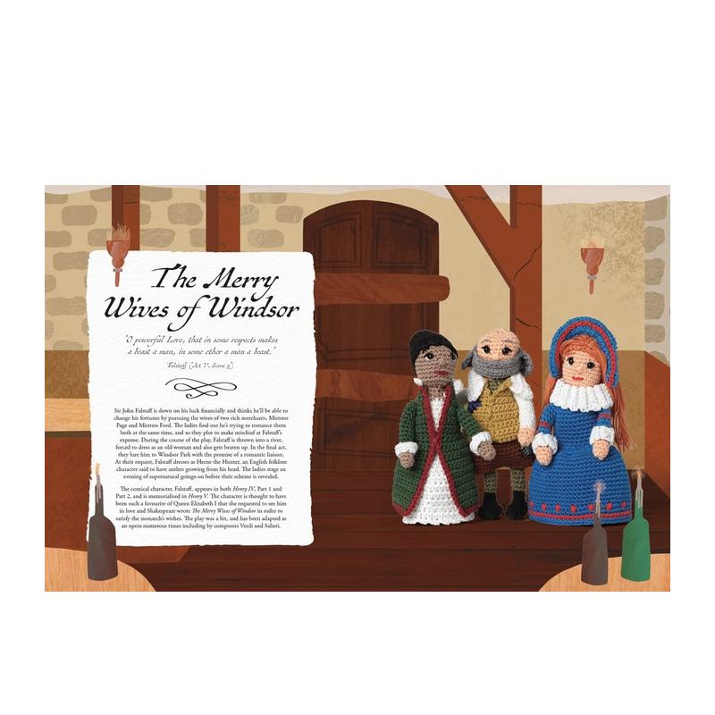 【预售】莎士比亚与织造: 钩针与编织 Hooked on Shakespeare: Crochet Projects Inspired by The Bard英文手工原版图书外版进口