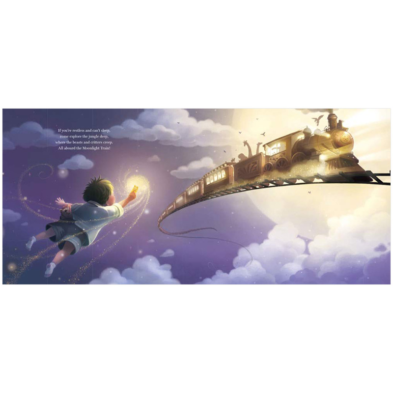 【现货】登上月光火车 All Aboard the Moonlight Train 英文原版儿童绘本3-6岁精装图画书 英语押韵睡前故事 蓝思阅读分级AD440L - 图0
