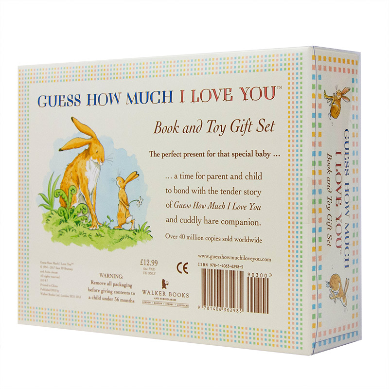 【预售】Guess How Much I Love You Book & Toy猜猜我有多爱你（含玩偶）英文原版儿童绘本适合0-3岁 - 图1