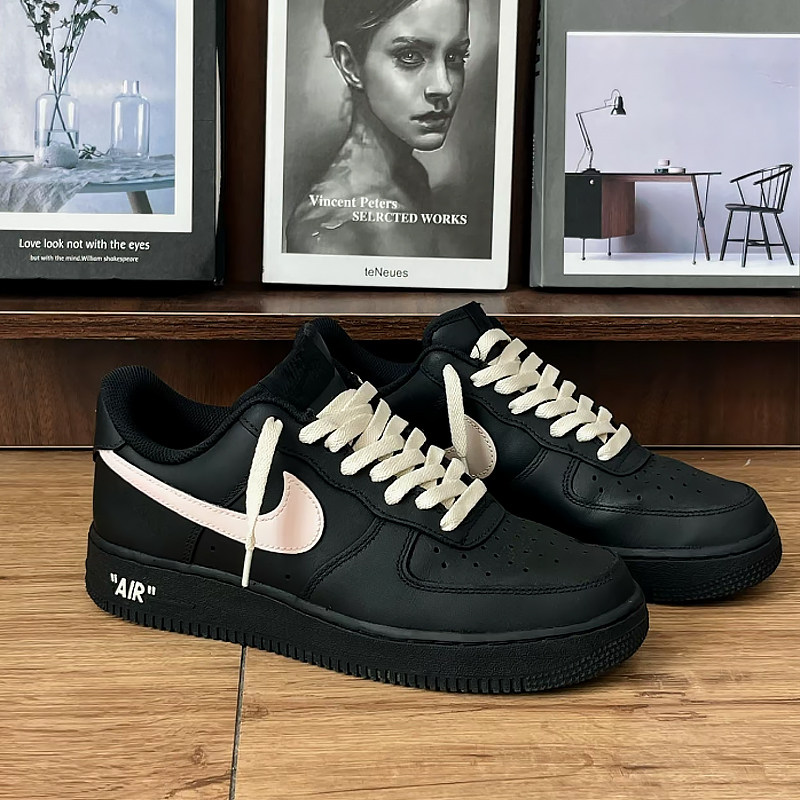 球鞋定制 Nike Air Force 1 空军一号黑武士麻绳高街低帮男女板鞋,淘宝优惠券,粉丝福利购,淘宝优惠卷