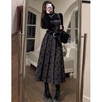 100 Pleats Again A Sap Rich Family of Thousand Gold Suit Dress Nepotism dress with dress Skirt Woman Autumn Winter Skirt two sets of long skirts