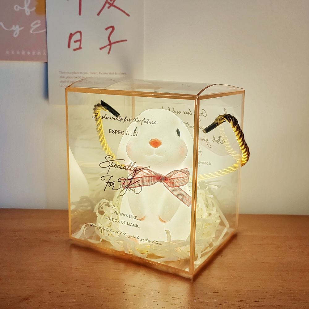 网红ins风兔子小夜灯可爱氛围灯走心生日礼物送小朋友活动伴手礼 - 图1