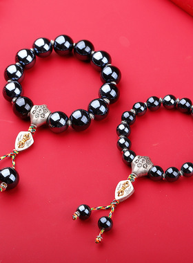 普陀山陶瓷琉璃手串蔡文静同款手链马卡龙奶奶灰色本命年情侣男女