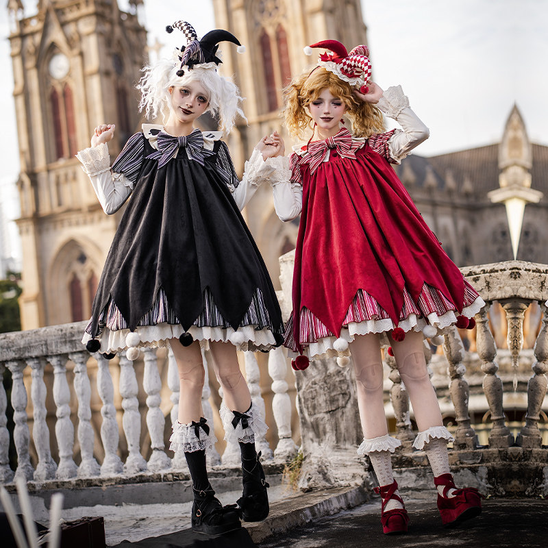 来信与诗·人偶假面｜WP原创副牌doll小丑op宽松麻袋裙双子多穿lo,淘宝优惠券,粉丝福利购,淘宝优惠卷