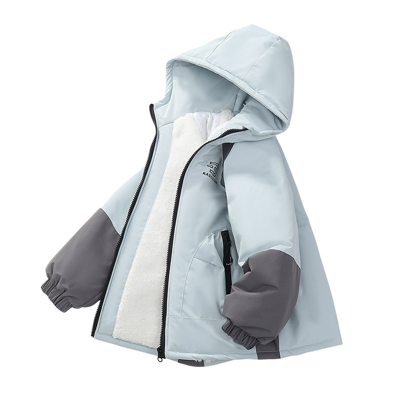 男童夹棉加厚冲锋衣儿童外套秋冬2026新款防风大童冬装加绒上衣潮,淘宝优惠券,粉丝福利购,淘宝优惠卷