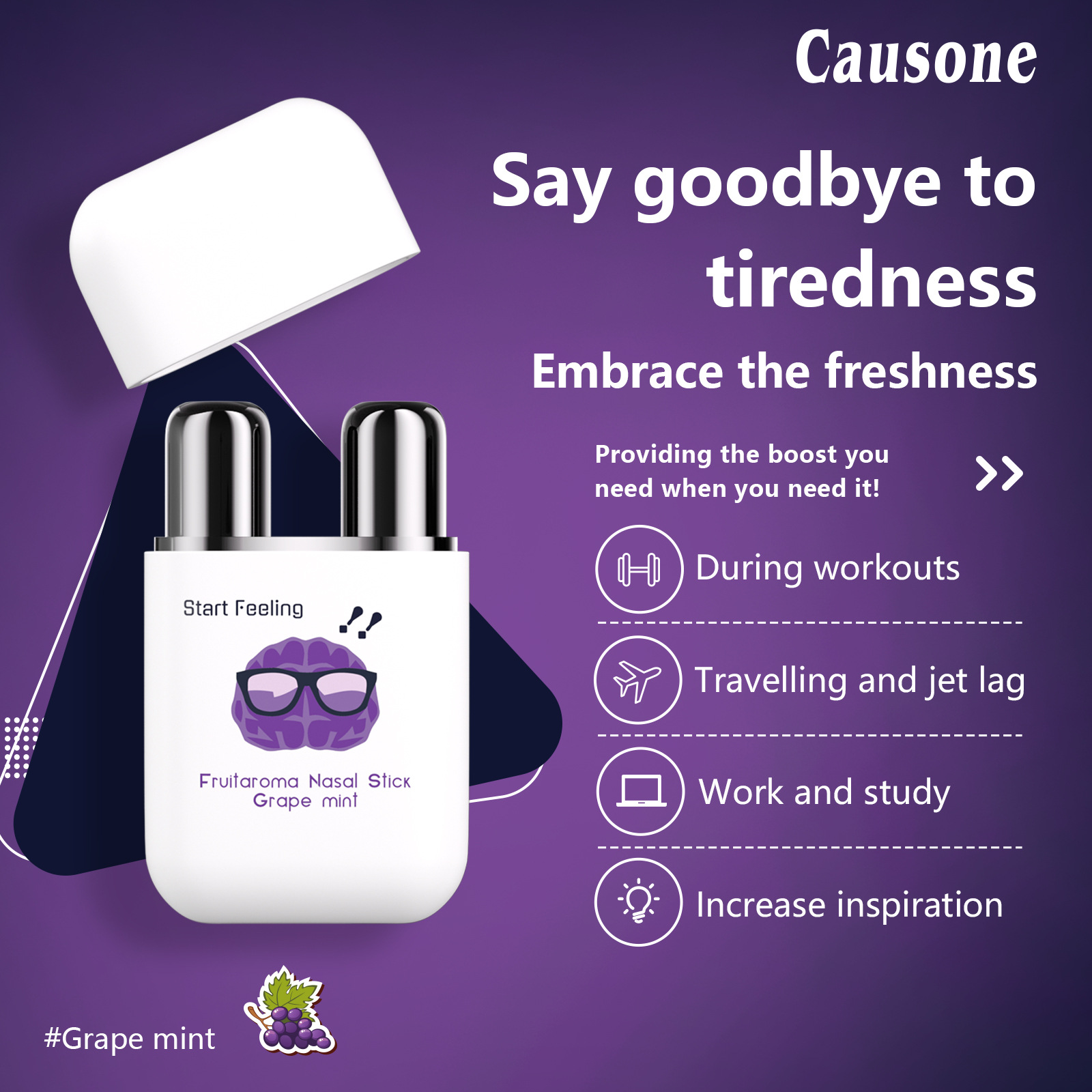 Refreshing Nasal Cool Inhaler Antisnoring Mint Nasal Stick - 图1