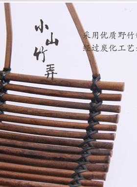 日式竹编纯手工茶点盘小提篮包邮