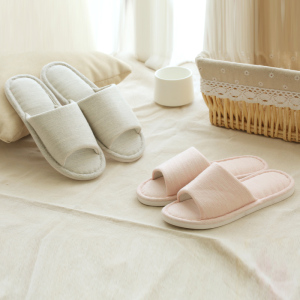 居家亚麻凉拖鞋防滑厚软底