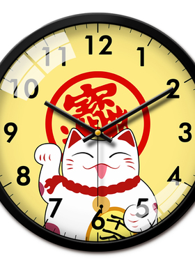 办公室门市时钟客厅餐馆招财猫
