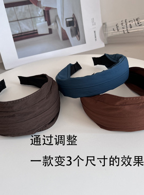 2026新款复古宽边发箍女纯色遮白发头箍洗脸压发百搭外出头饰发饰