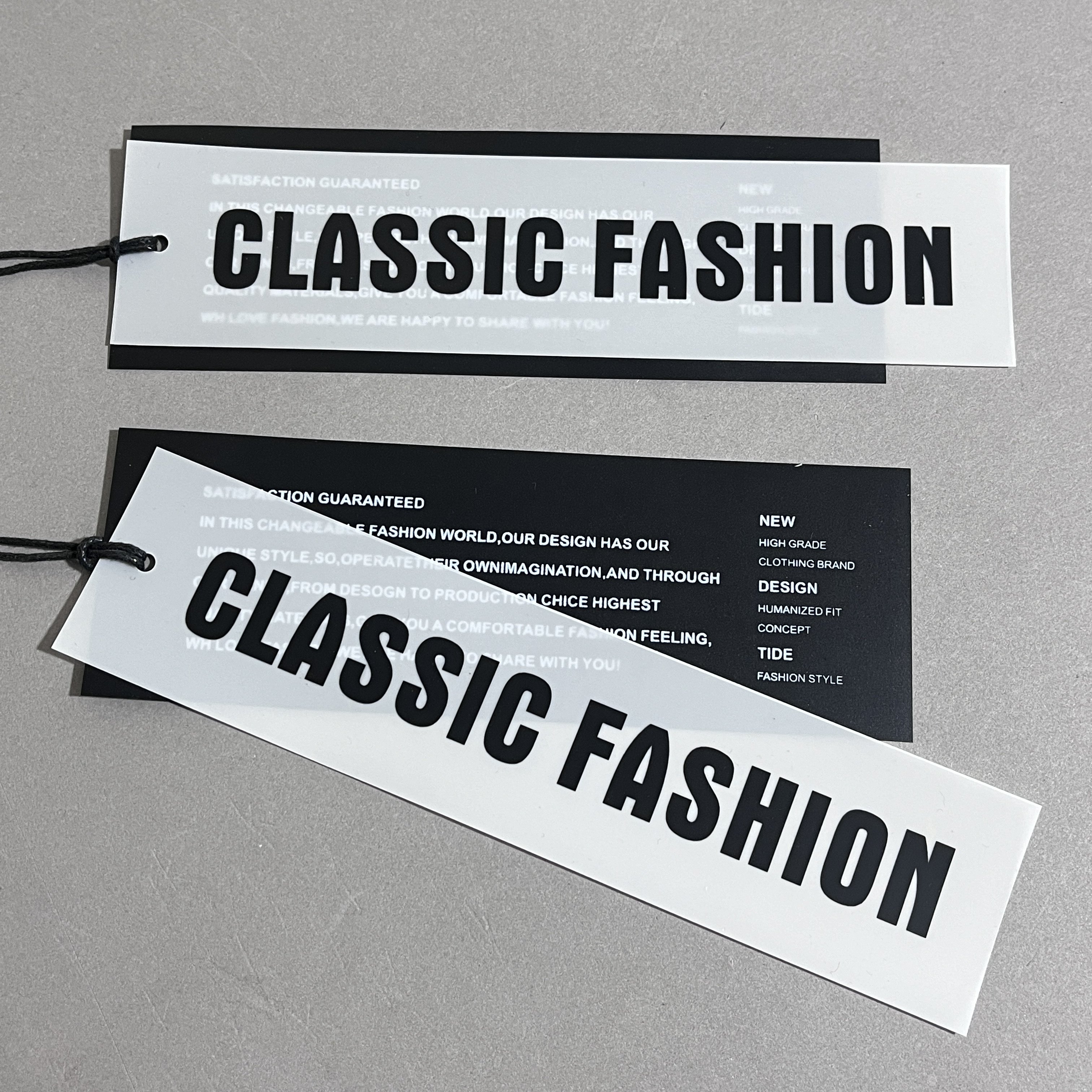 V3服装店衣服吊牌定制半透明PVC防水软胶男女装潮牌吊牌高级感,淘宝优惠券,粉丝福利购,淘宝优惠卷