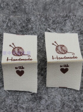 handmade标签DIY布标领标商标