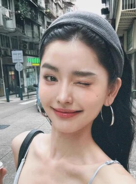 Busan赵露思许妍同款简约素圈耳环女高级时尚百搭大圆圈耳饰耳圈