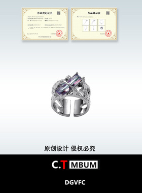 原创锆石开口情侣戒指网红ins风