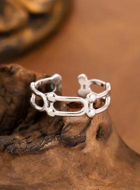 钛钢不掉色时尚设计感戒指