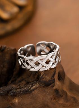 个性永恒编织结不锈钢指环