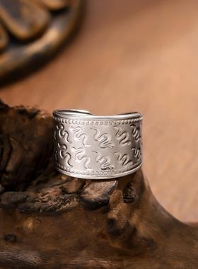 简约几何开口镀金戒指女