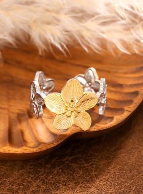 不锈钢几何戒指女时尚套装